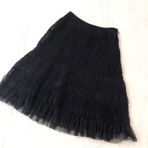 Kay Unger size 6 black tulle skirt